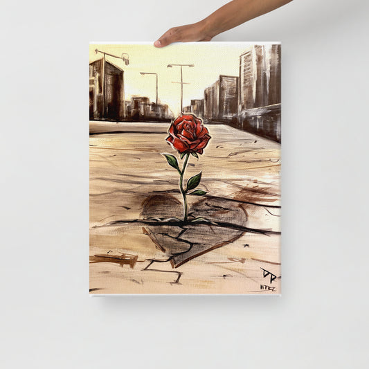 Concrete Rose - Canvas Print